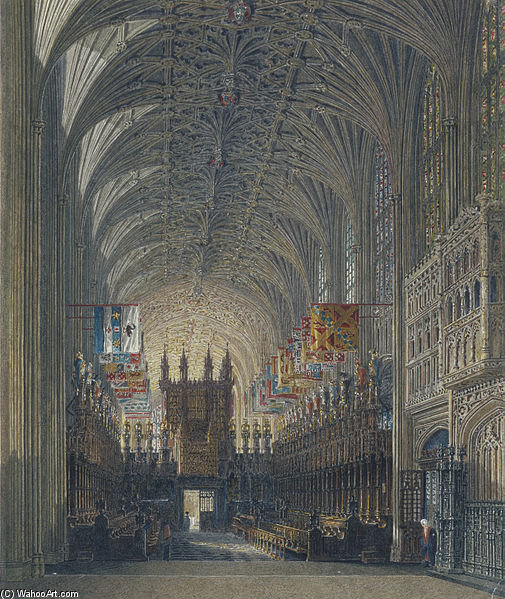 Windsor Castle, St George's Looking West — Charles Wild