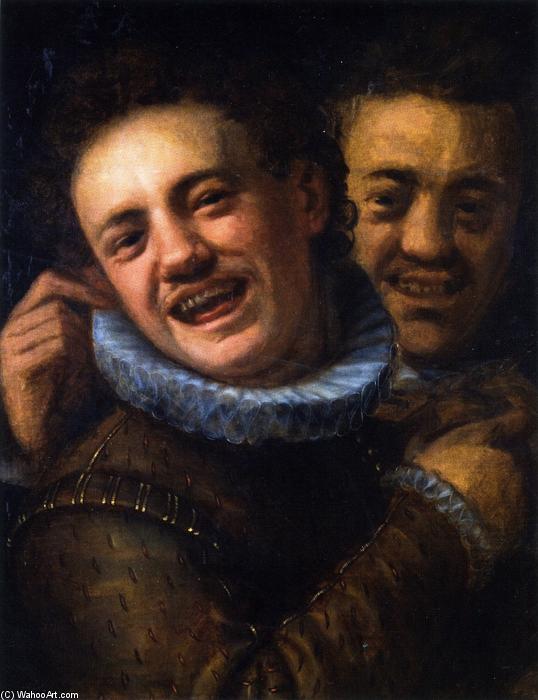 Two Laughing Men (also Known As Double Self-portrait) — Hans Von Aachen