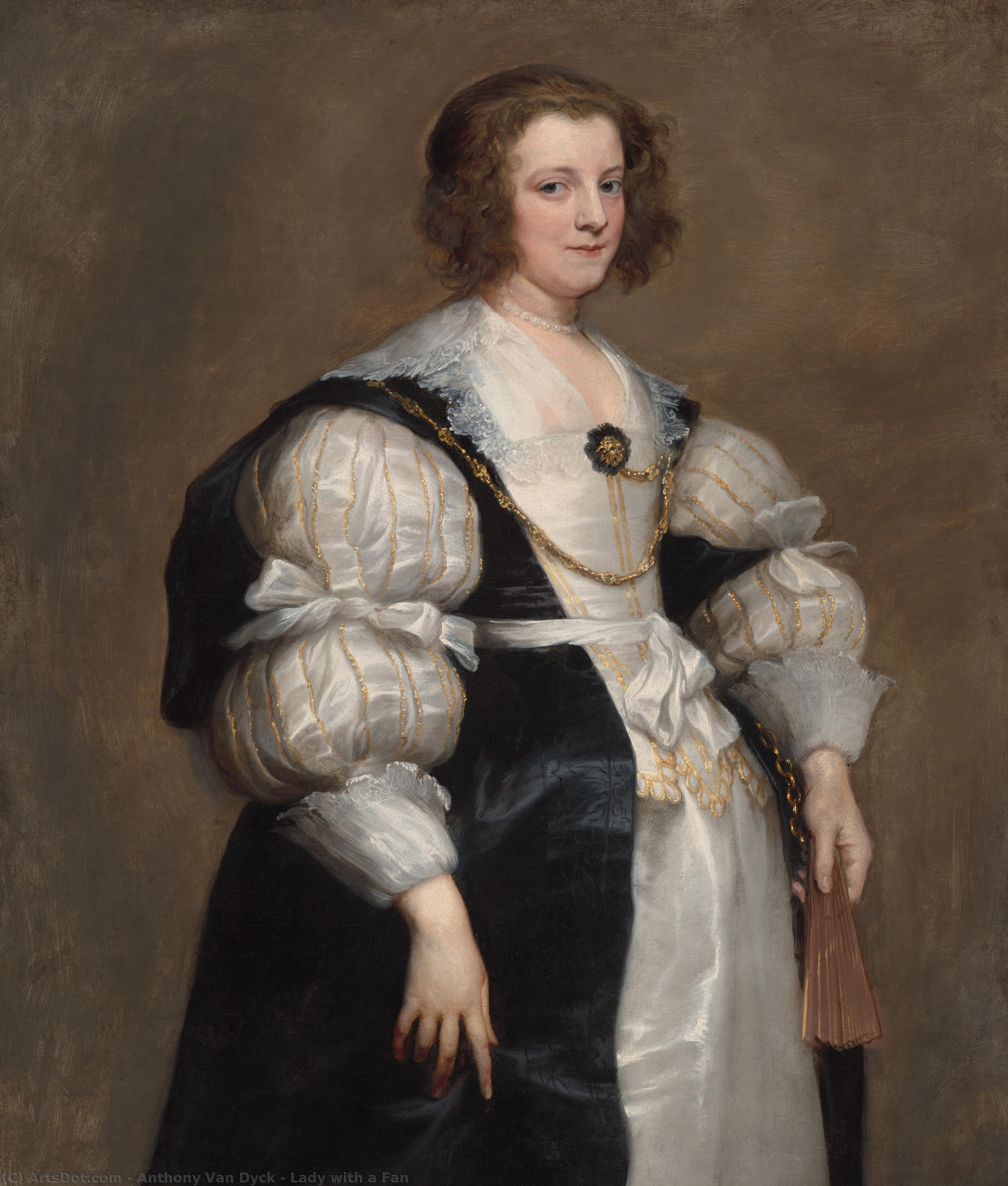 Lady With A Fan — Sir Anthony Van Dyck