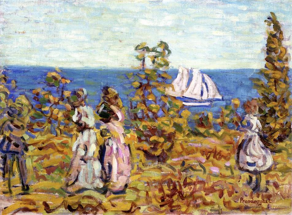 Viewing The Sailboat — Maurice Brazil Prendergast