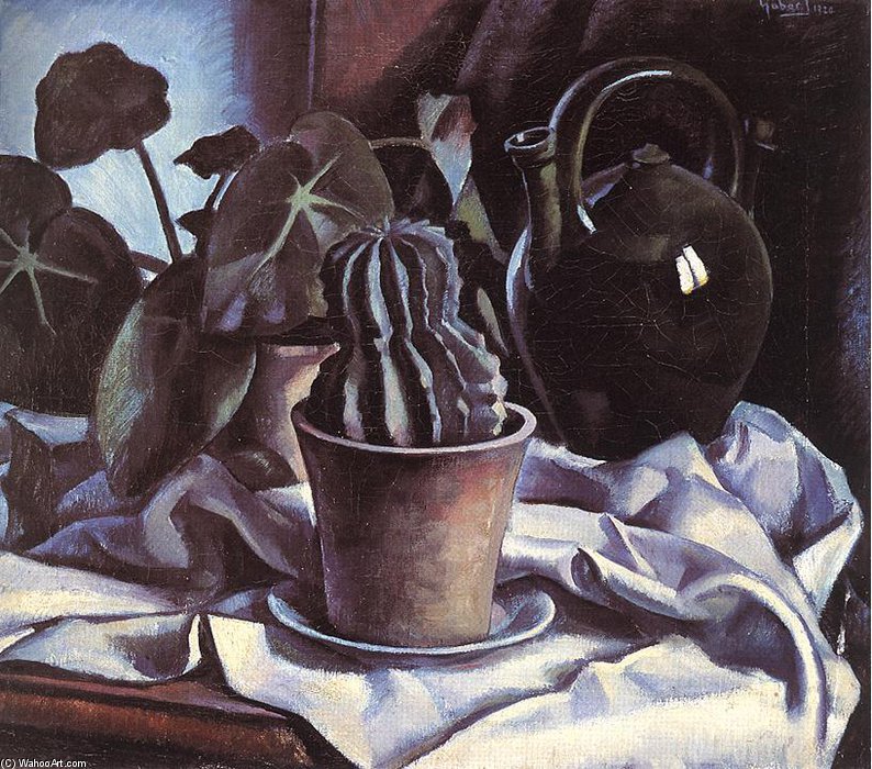 Still-life With Cactus — Jeno Gabor