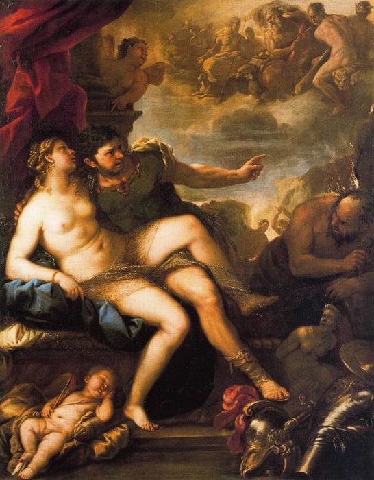 Venus And Mars Caturatti By Vulcan — Luca Giordano