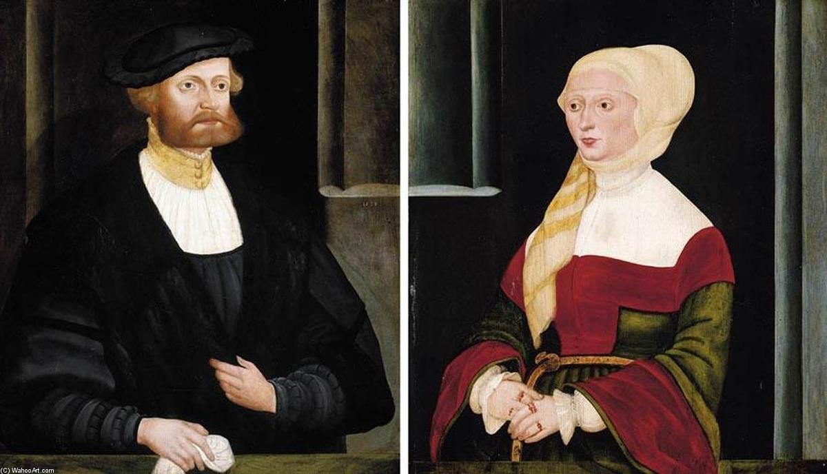Portraits Of A Gentleman And A Lady — Hans The Elder Schöpfer