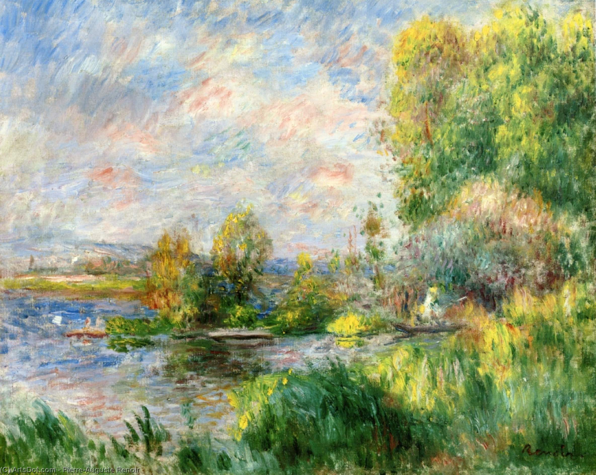 The Seine At Bougival — Pierre-auguste Renoir