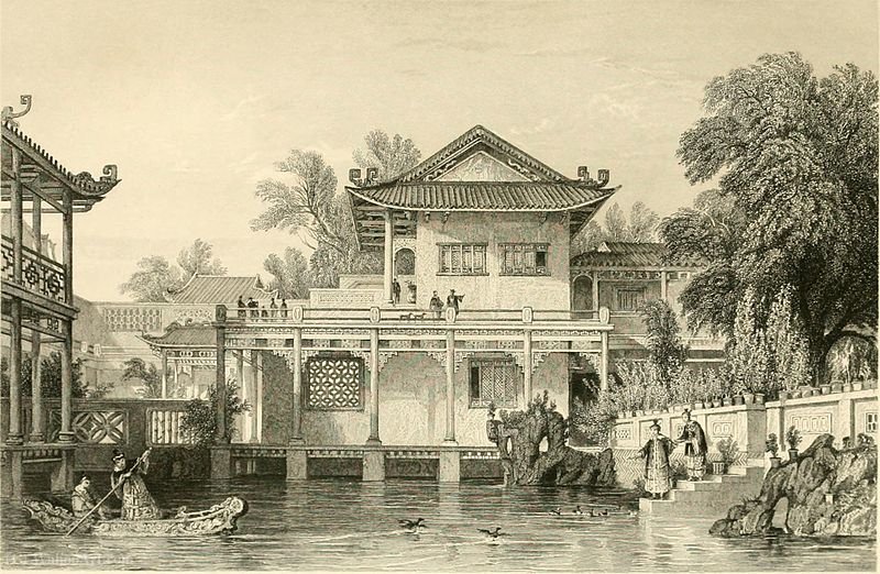 Fountain-court In Conseequa's House — Thomas Allom