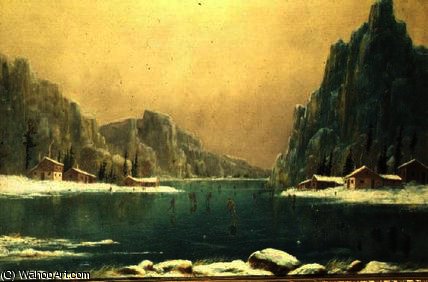 Skaters On A Lake — Nils Hans Christiansen