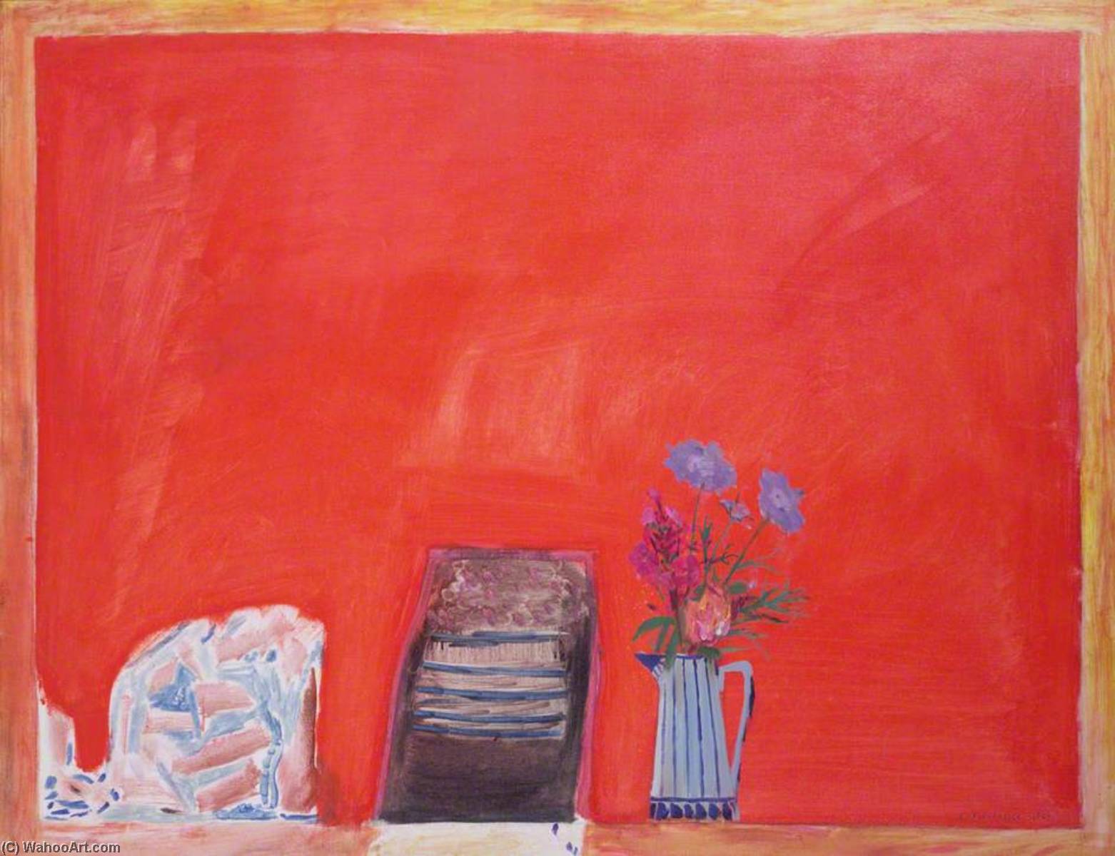Flowers And Red Table — Елизавета Виолет Блэкдер