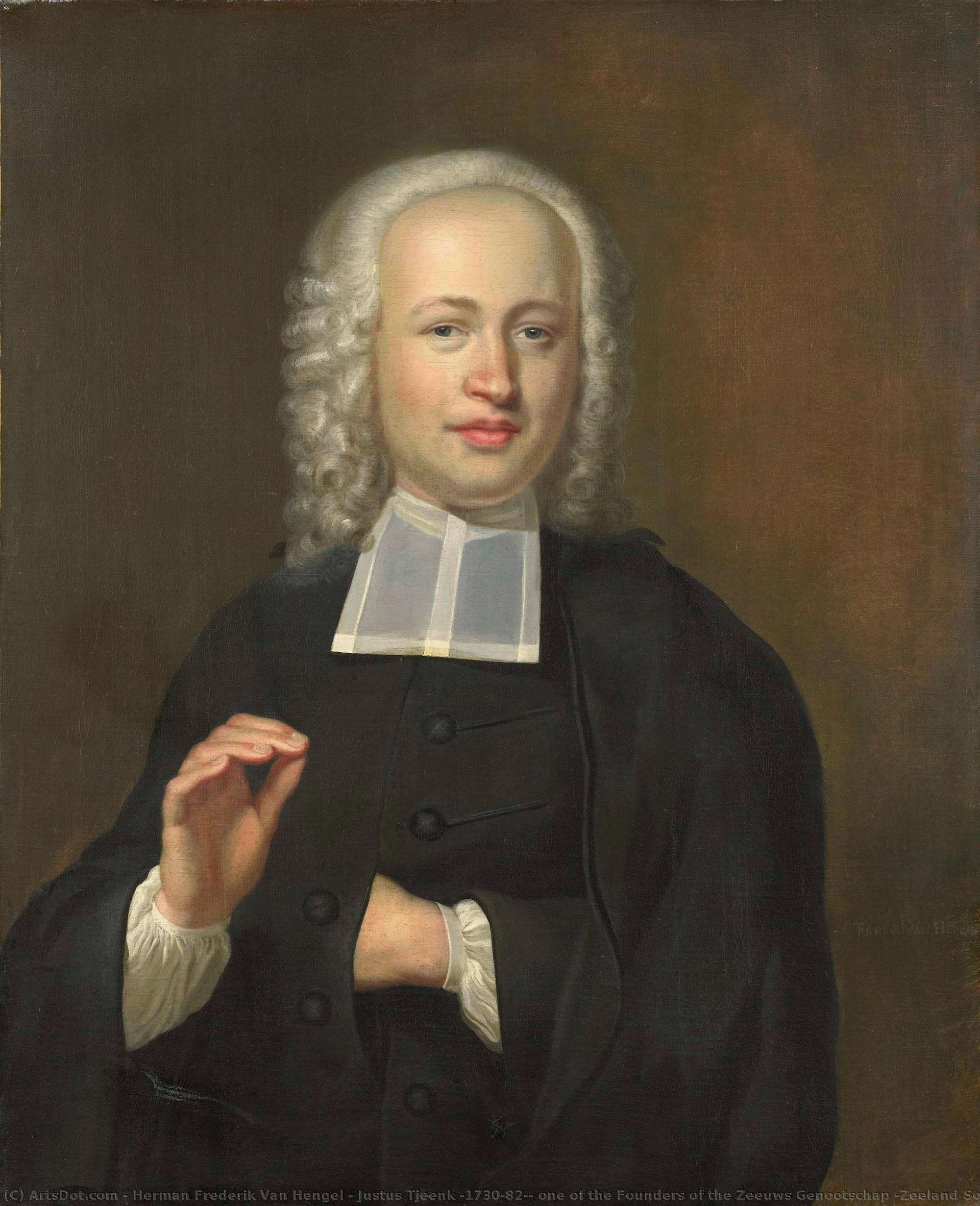 Justus Tjeenk (1730-82), One Of The Founders Of The Zeeuws Genootschap (zeeland Society), Minister In Vlissingen, Herman Frederik Van Hengel, 1756 — Herman Frederik Van Hengel