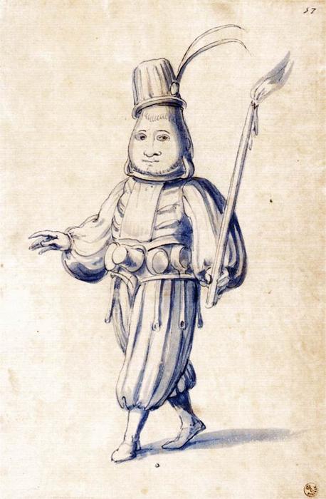 Costume Drawing Of A Cook — Giuseppe Arcimboldo