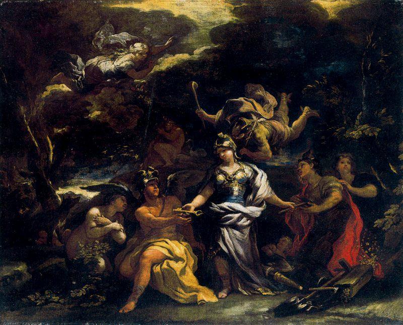 Minerva As The Patron Of Arts And Sciences — Luca Giordano