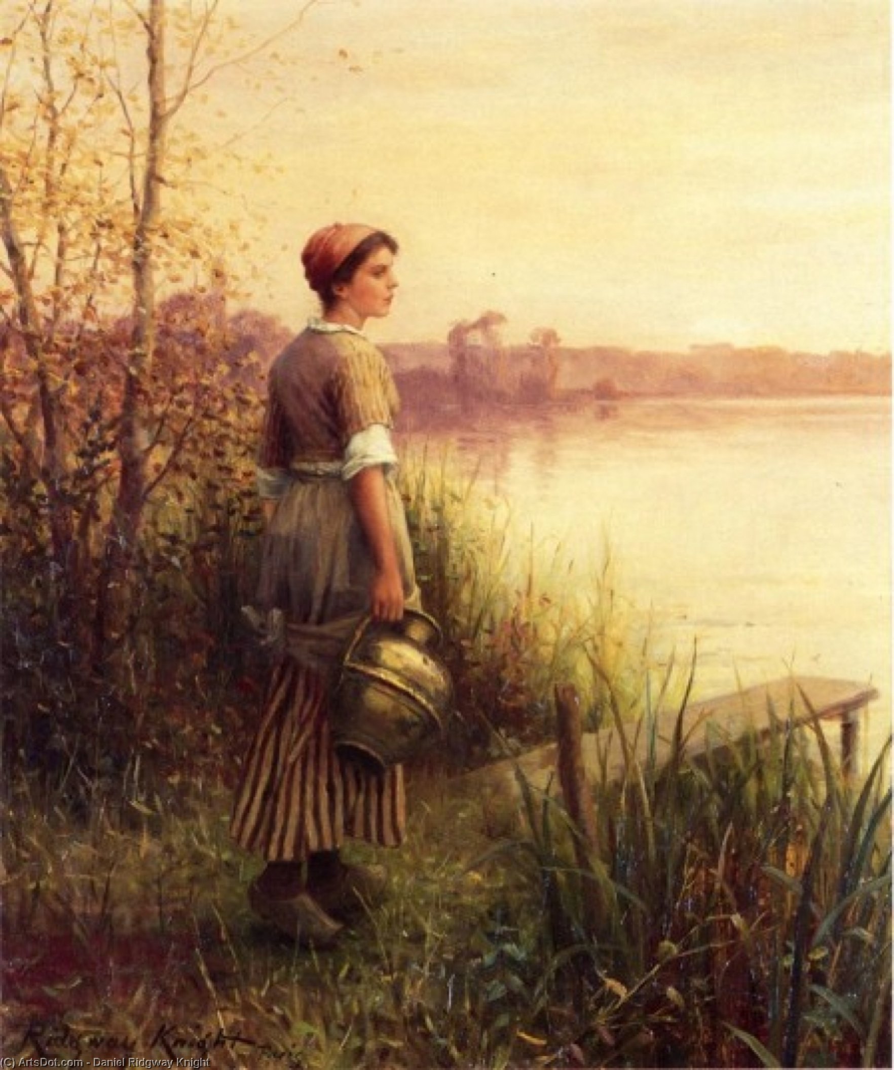 The Golden Sunset — Daniel Ridgway Knight