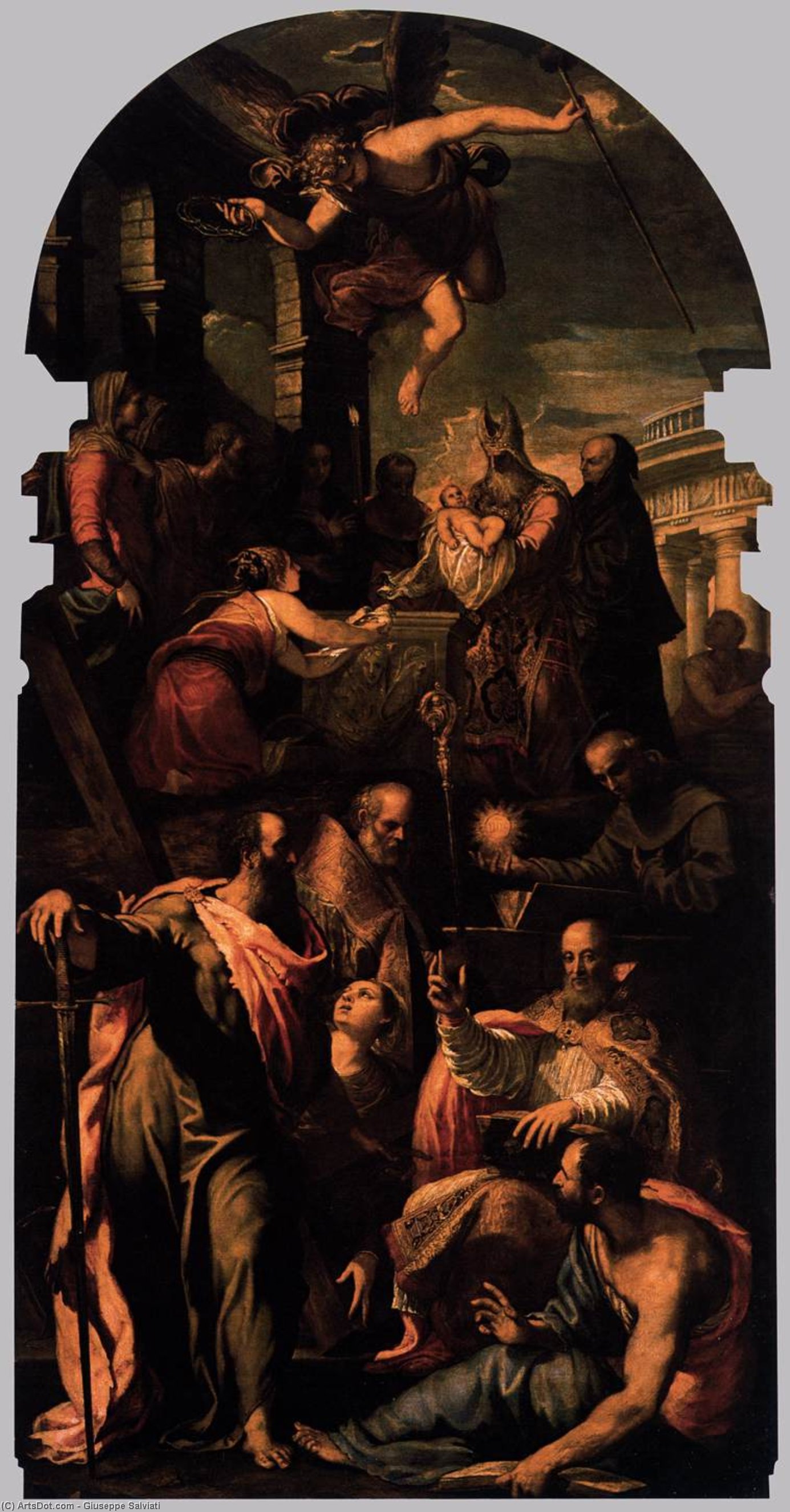 Presentation Of Mary In The Temple — Giuseppe Salviati