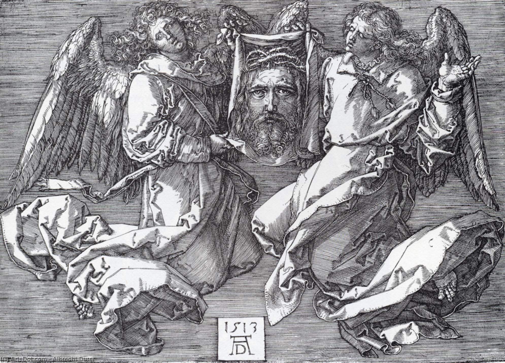 Sudarium Displayed By Two Angels — Albrecht Dürer