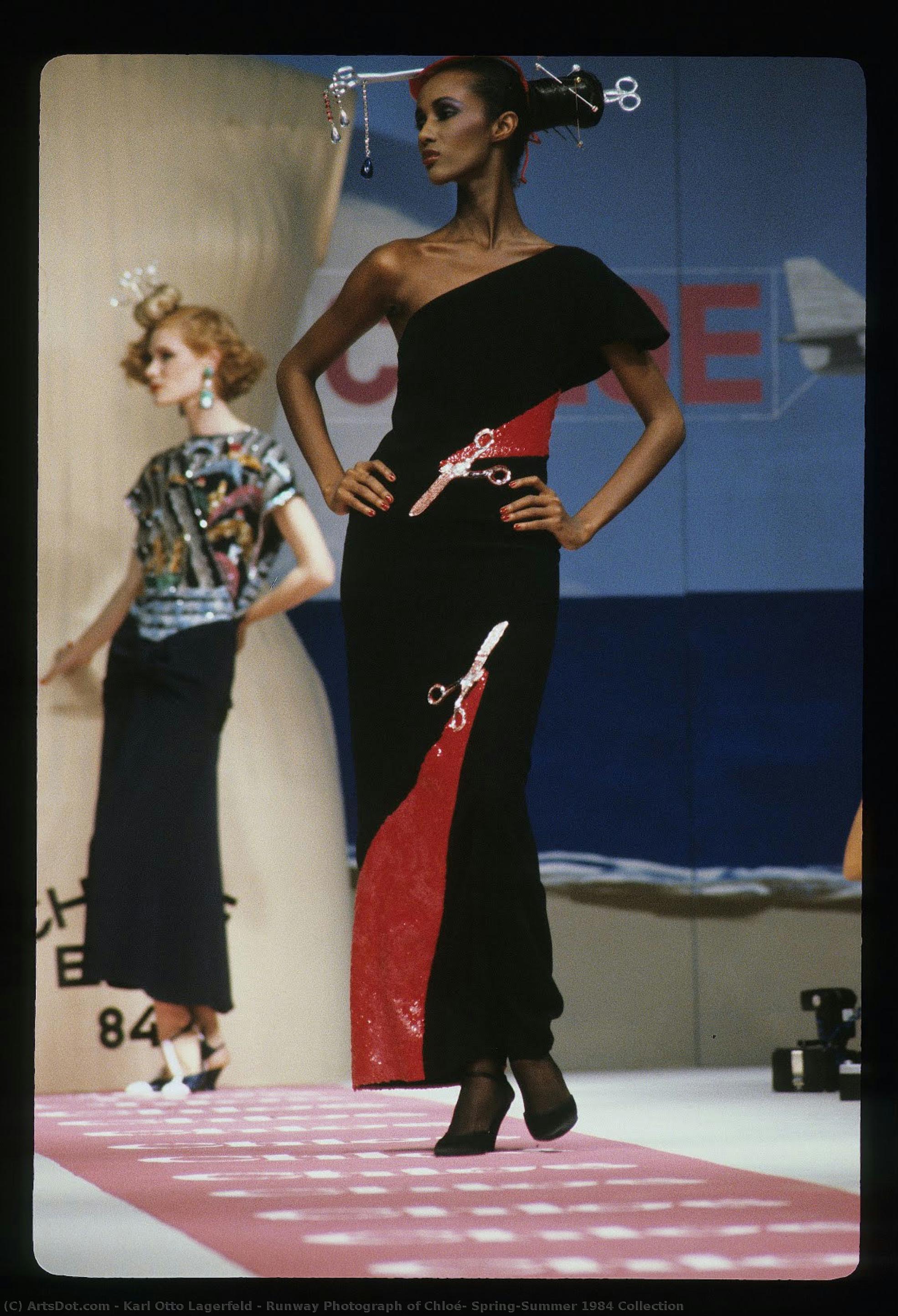 Runway Photograph Of Chloé, Spring/summer 1984 Collection — Karl Otto Lagerfeld