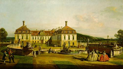 Das Kaiserliche Lustschloß Schloßhof, Ehrenhofseite — Bernardo Bellotto