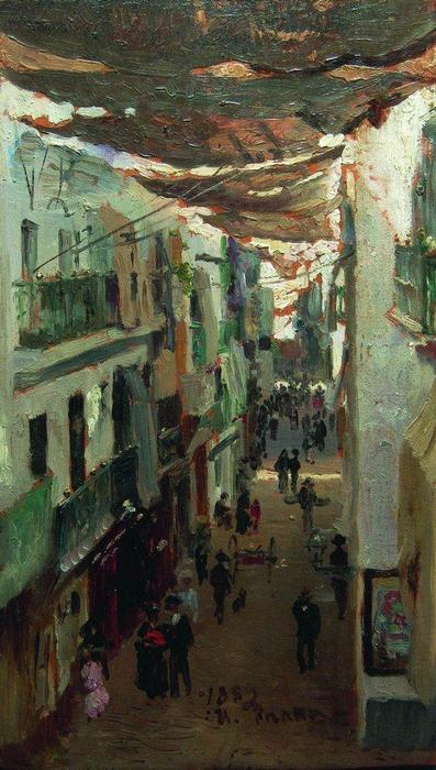 Street Of The Snakes In Seville — Ilya Yefimovich Repin