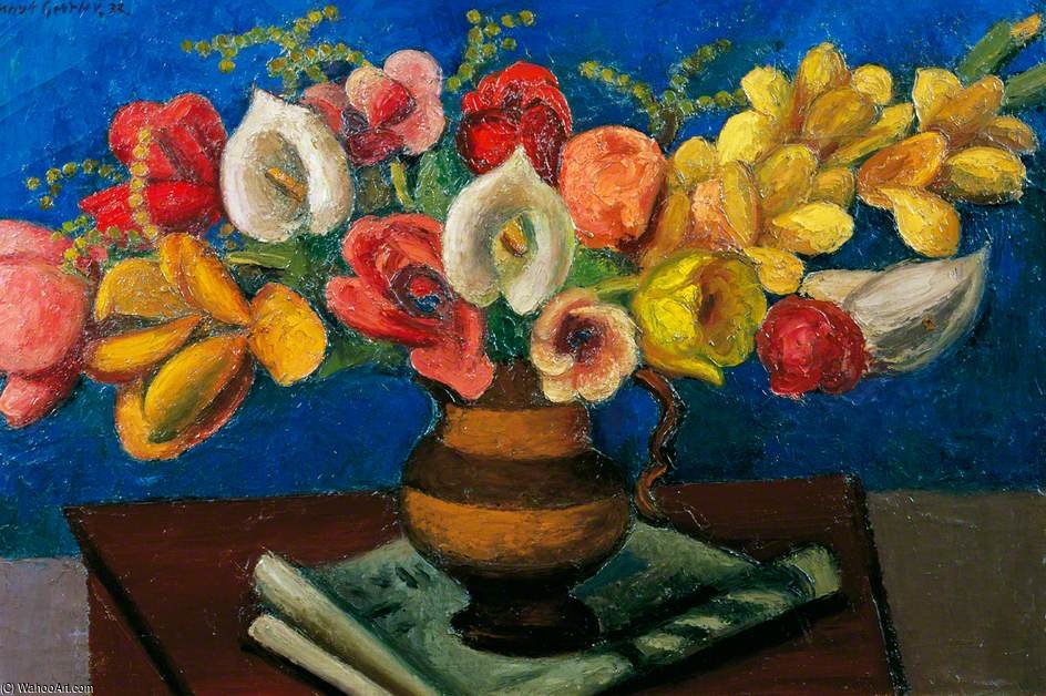 Flowers In A Brown Vase — Марк Гертлер