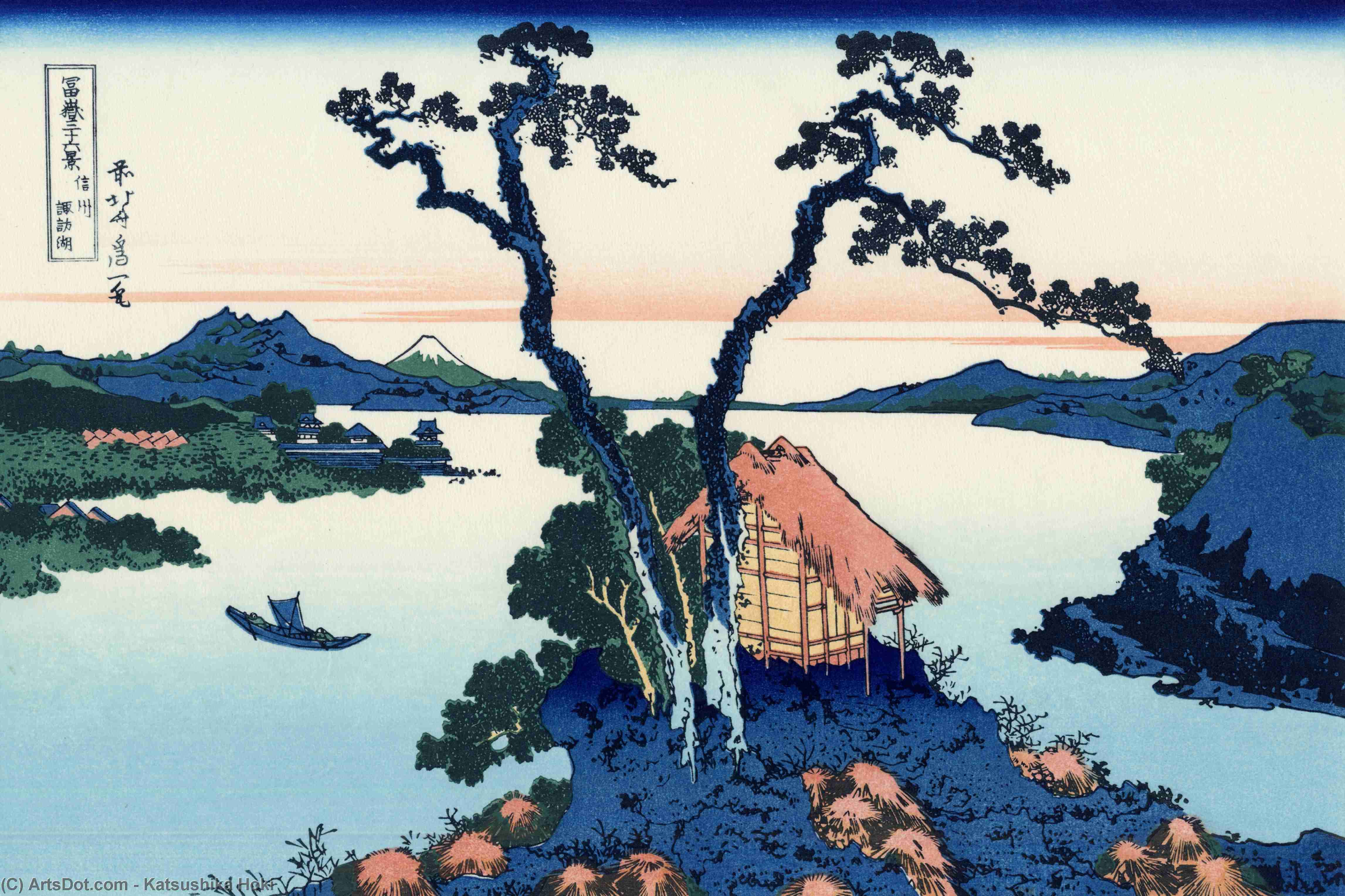 Lake Suwa In The Shinano Province — Katsushika Hokusai