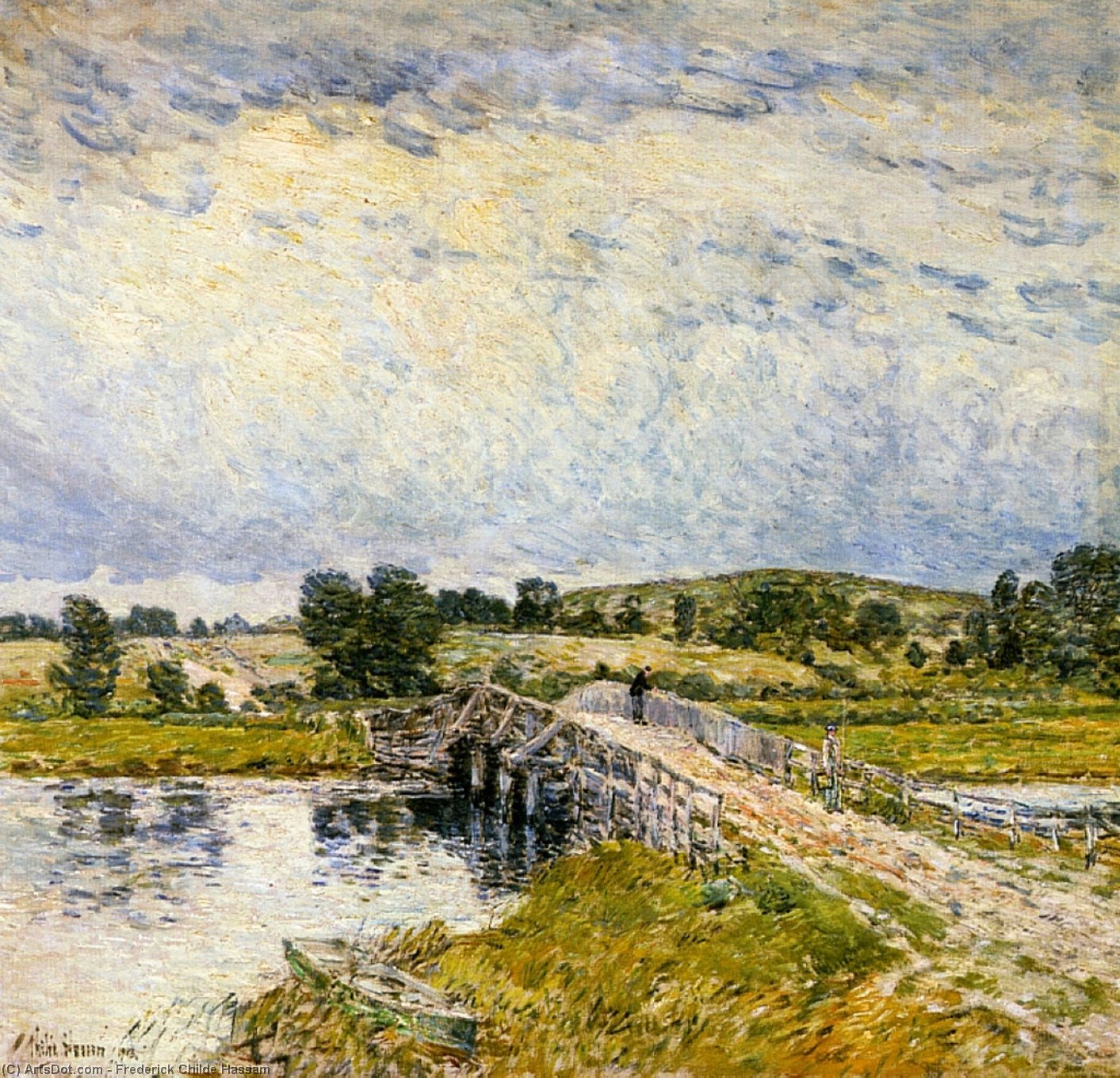 Old Lyme Bridge — フレデリック・チルド・ハッサム