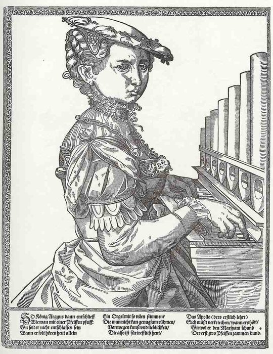 The Musicians, The Organ Player — Tobias Stimmer