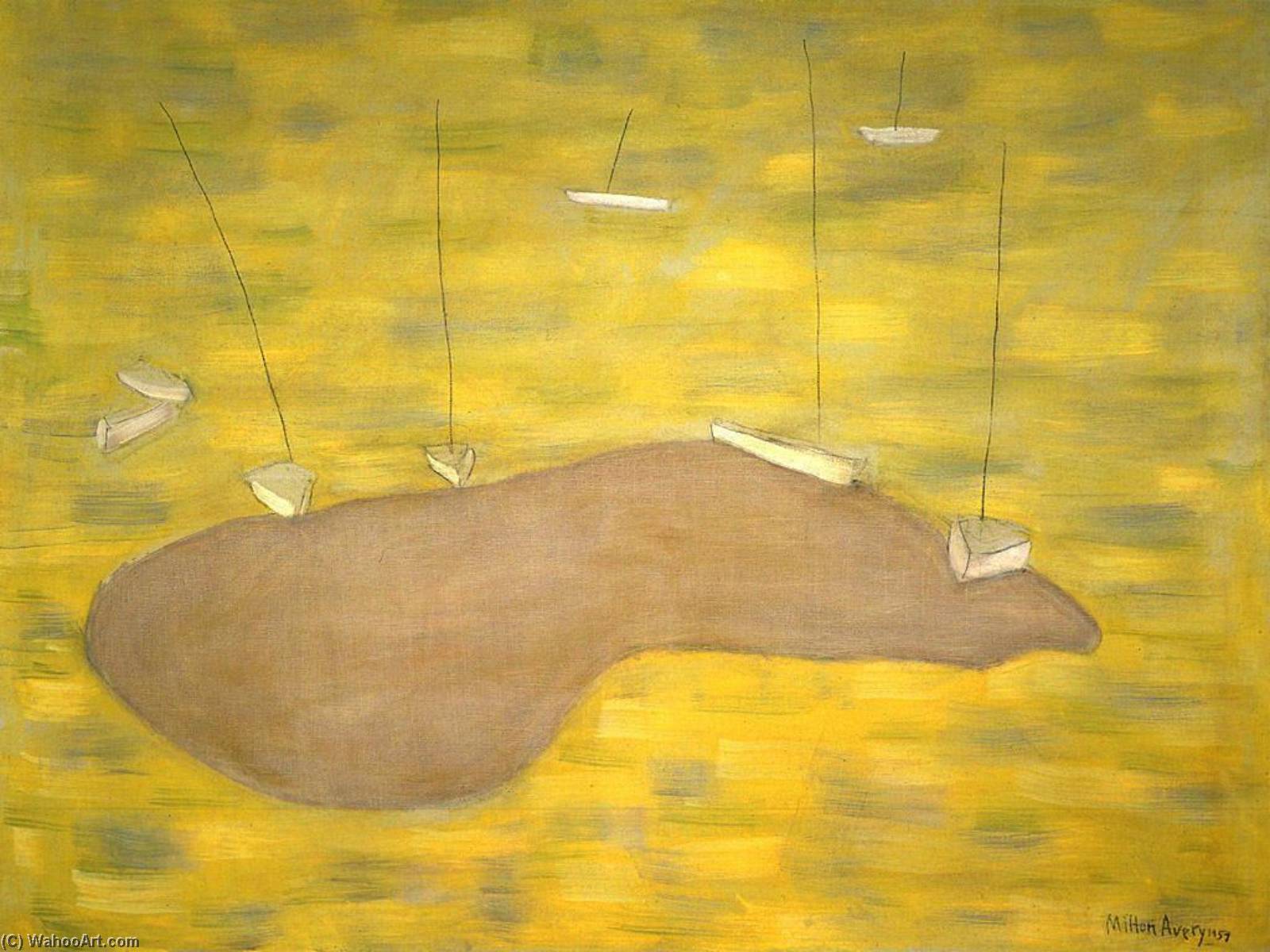 Sandbar And Boats — Milton Avery