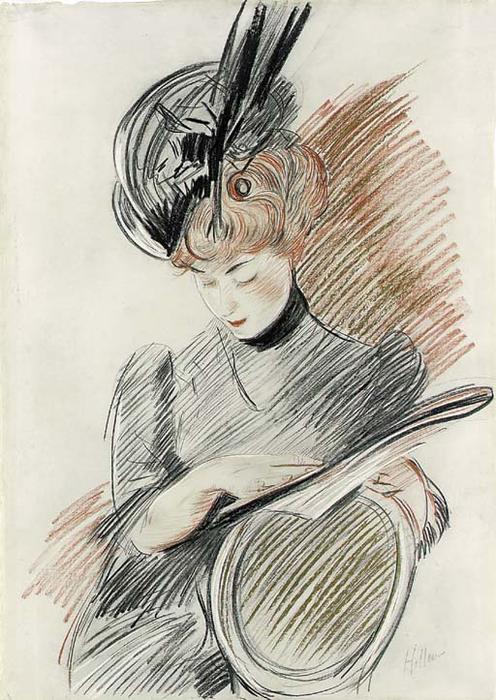 Madame Letellier Admiring An Album — Paul César Helleu