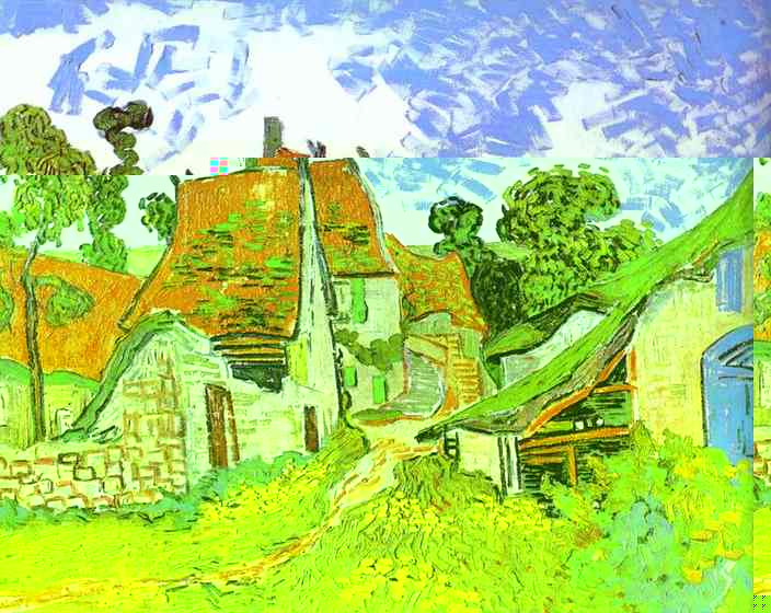 Dorfstraße In Auvers. Auvers-sur-oise — Vincent Willem Van Gogh