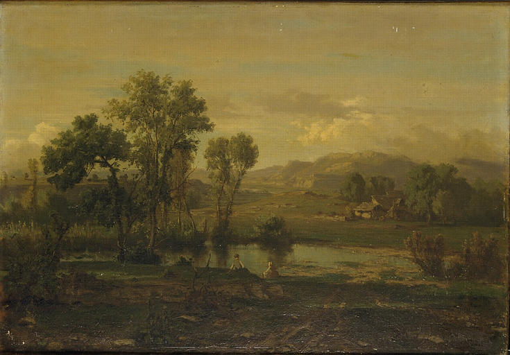 Etang Bordé D'arbres — Pollet Claude