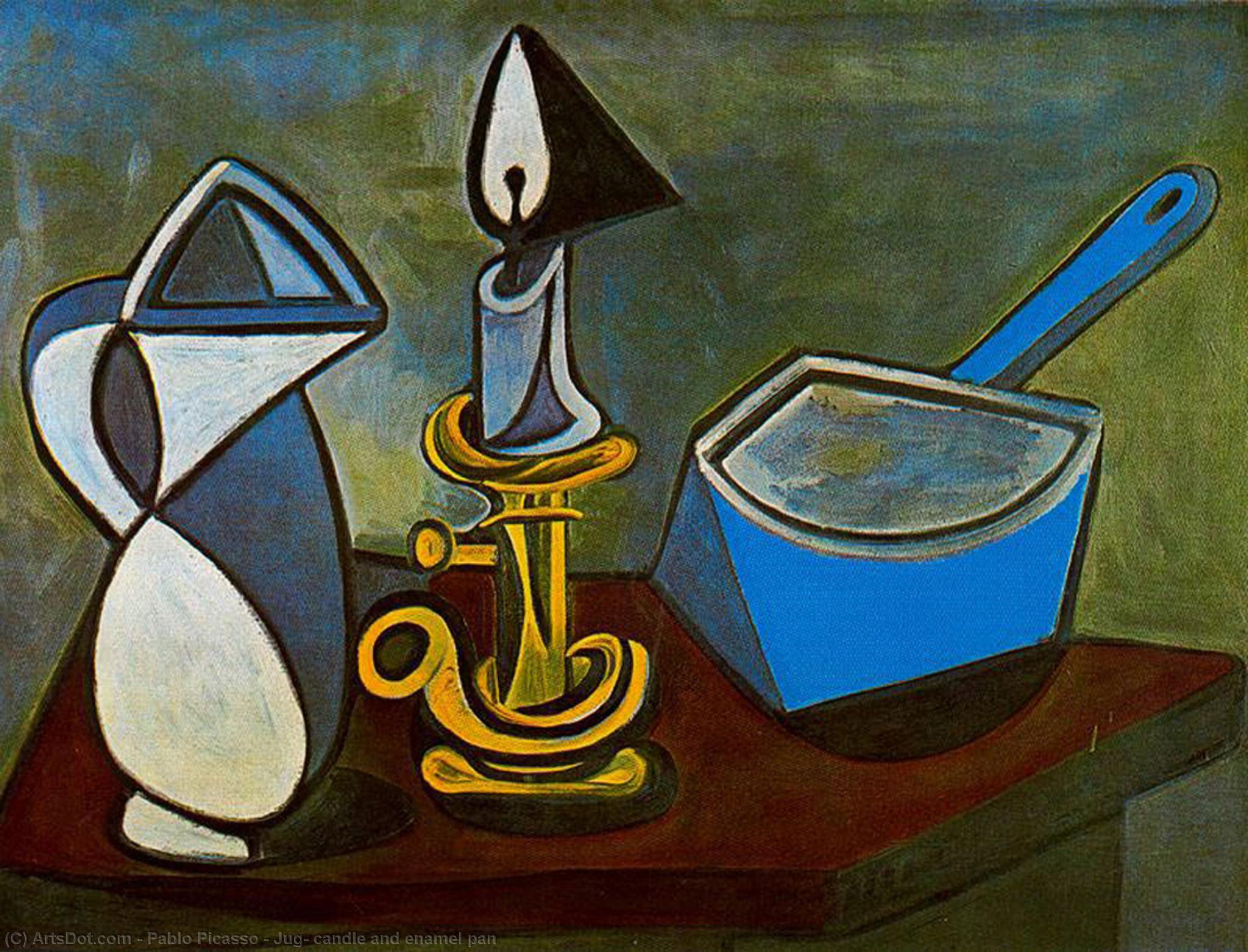 Jug, Candle And Enamel Pan — Pablo Picasso