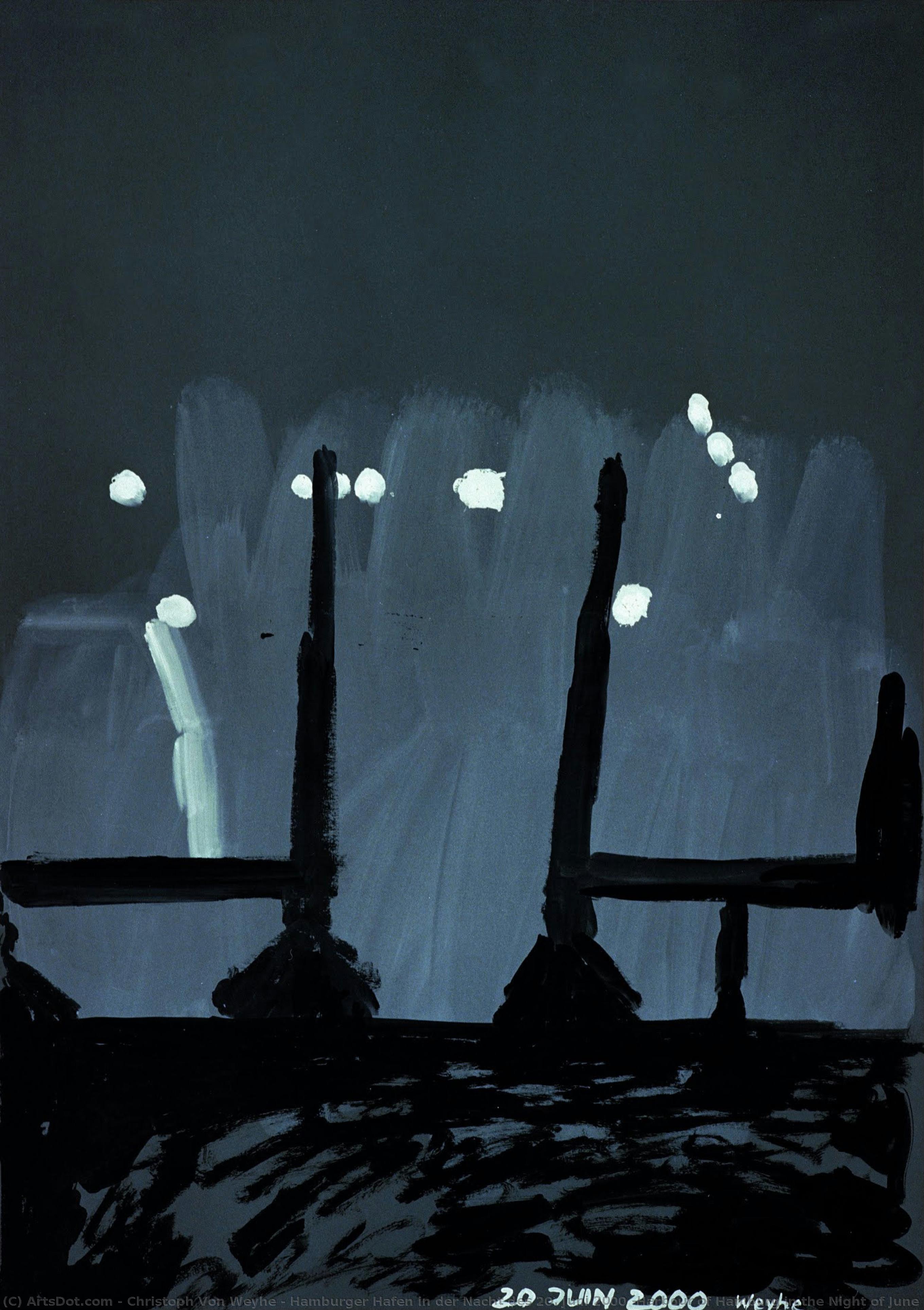 Hamburger Hafen In Der Nacht Des 20. Juni 2000 (harbour Of Hamburg In The Night Of June 20th 2000) — Christoph Von Weyhe