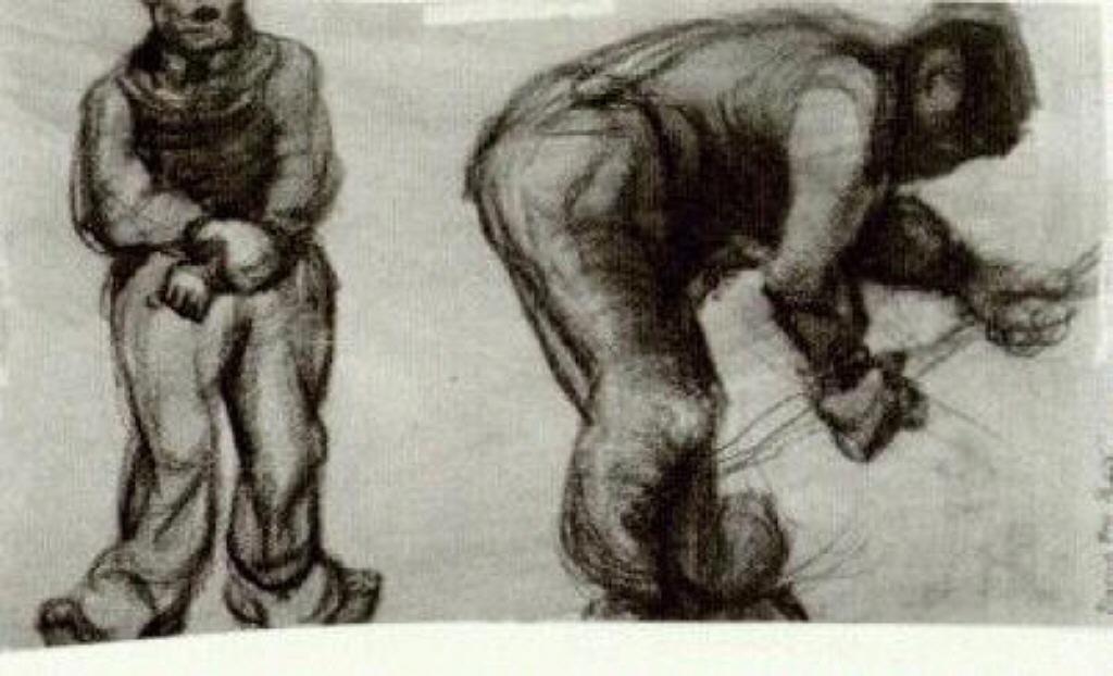 Study Of Two Peasants — Vincent Willem Van Gogh