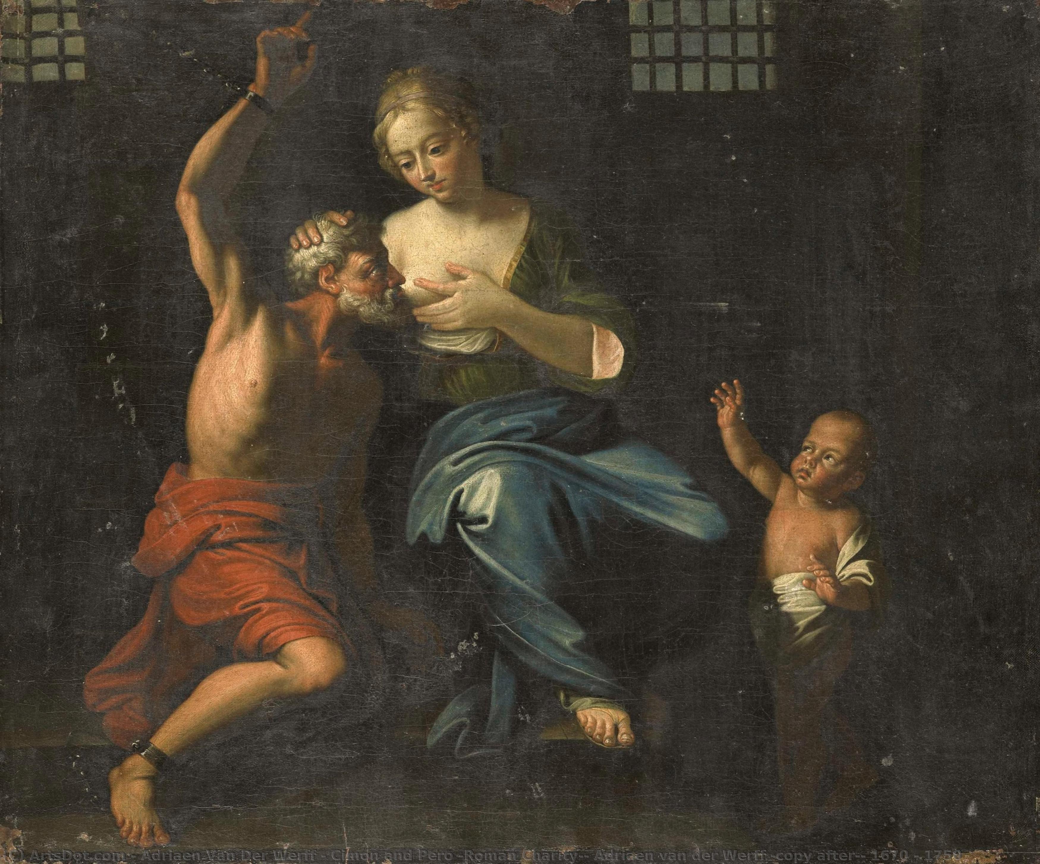 Cimon And Pero (roman Charity), Adriaen Van Der Werff (copy After), 1670 - 1750 — Adriaen Van Der Werff