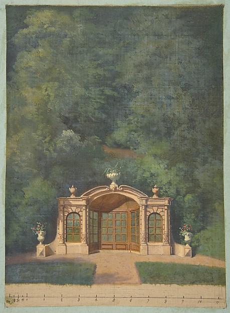 A Garden Pavilion In A Forested Landscape — Eugène Pierre Gourdet