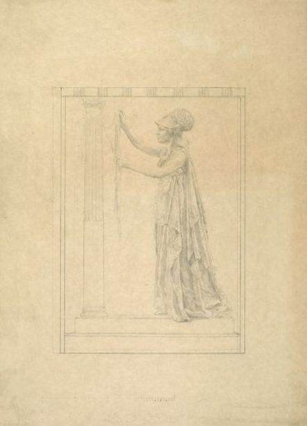 Pallas Athena, Study For Felton Memorial Window — John La Farge