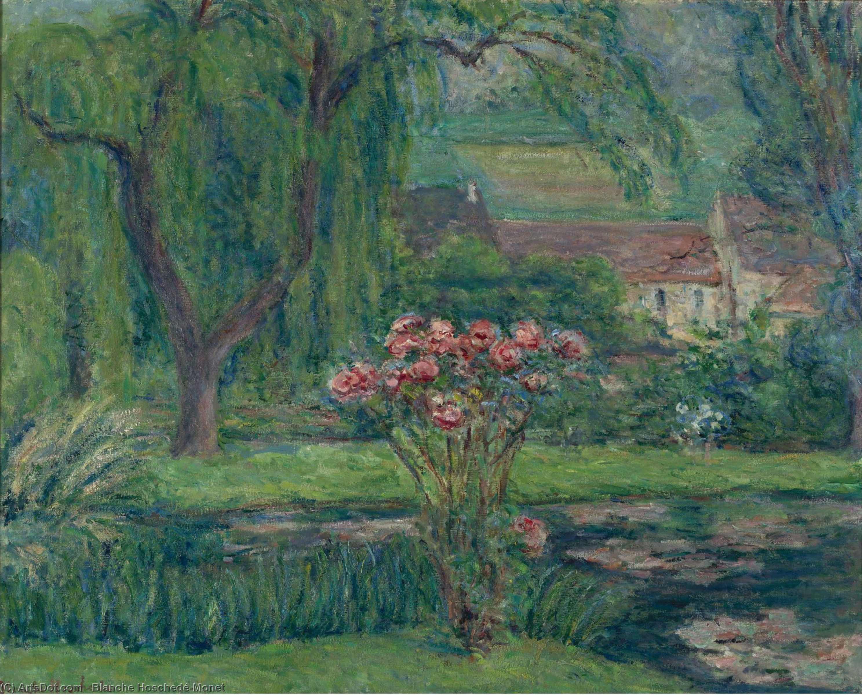 Giverny, Roses And Waterlilies — Blanche Hoschedé-monet