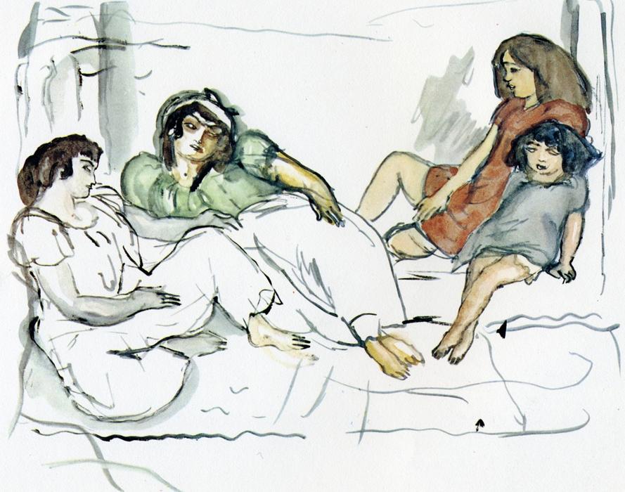 Woman And Children In The Orient — Julius Mordecai Pincas