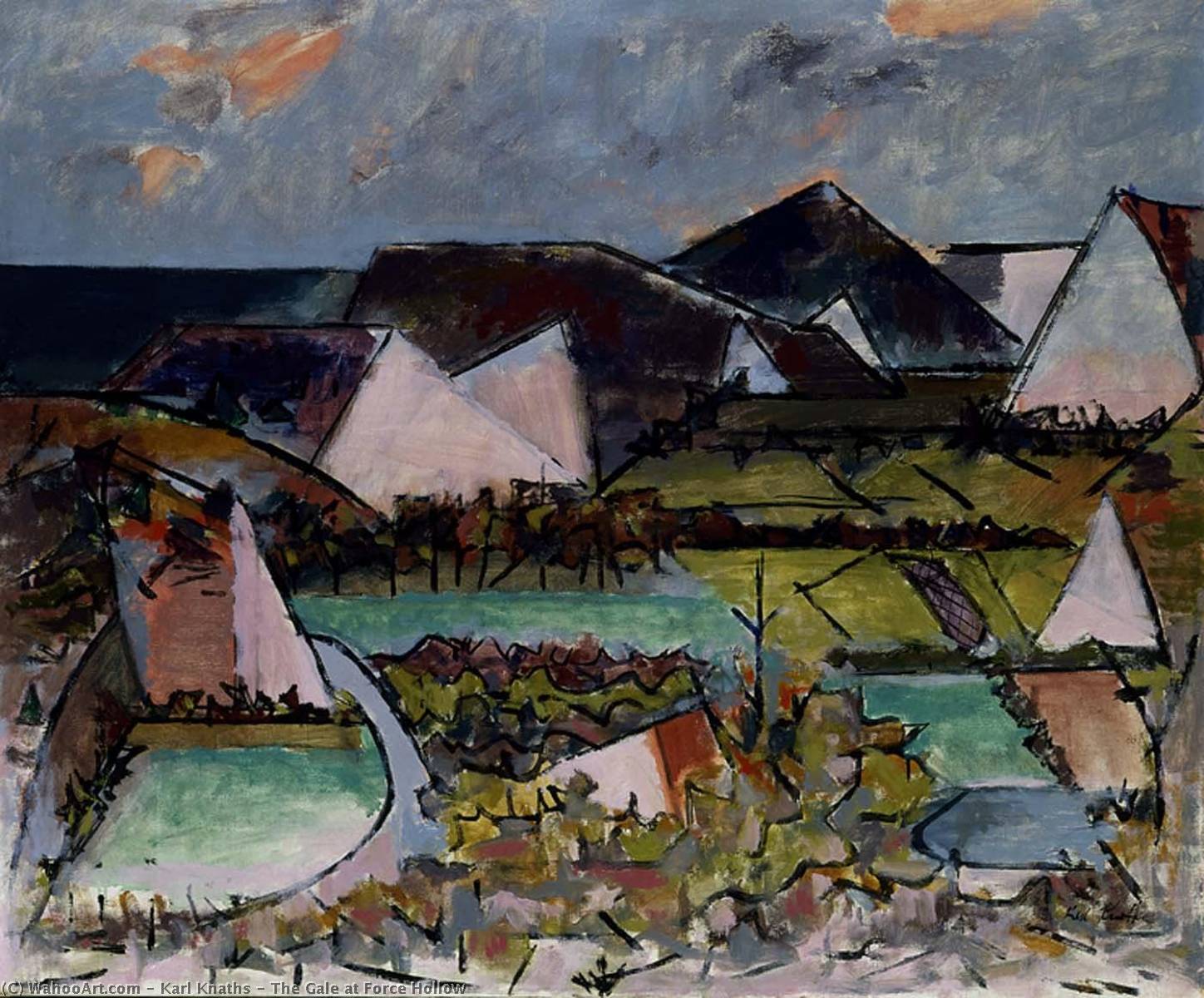 The Gale At Force Hollow — Karl Knaths