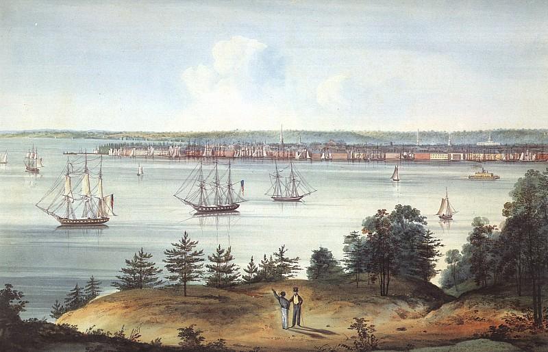 The Bay Of New York Taken From Brooklyn Heights — William Guy Wall