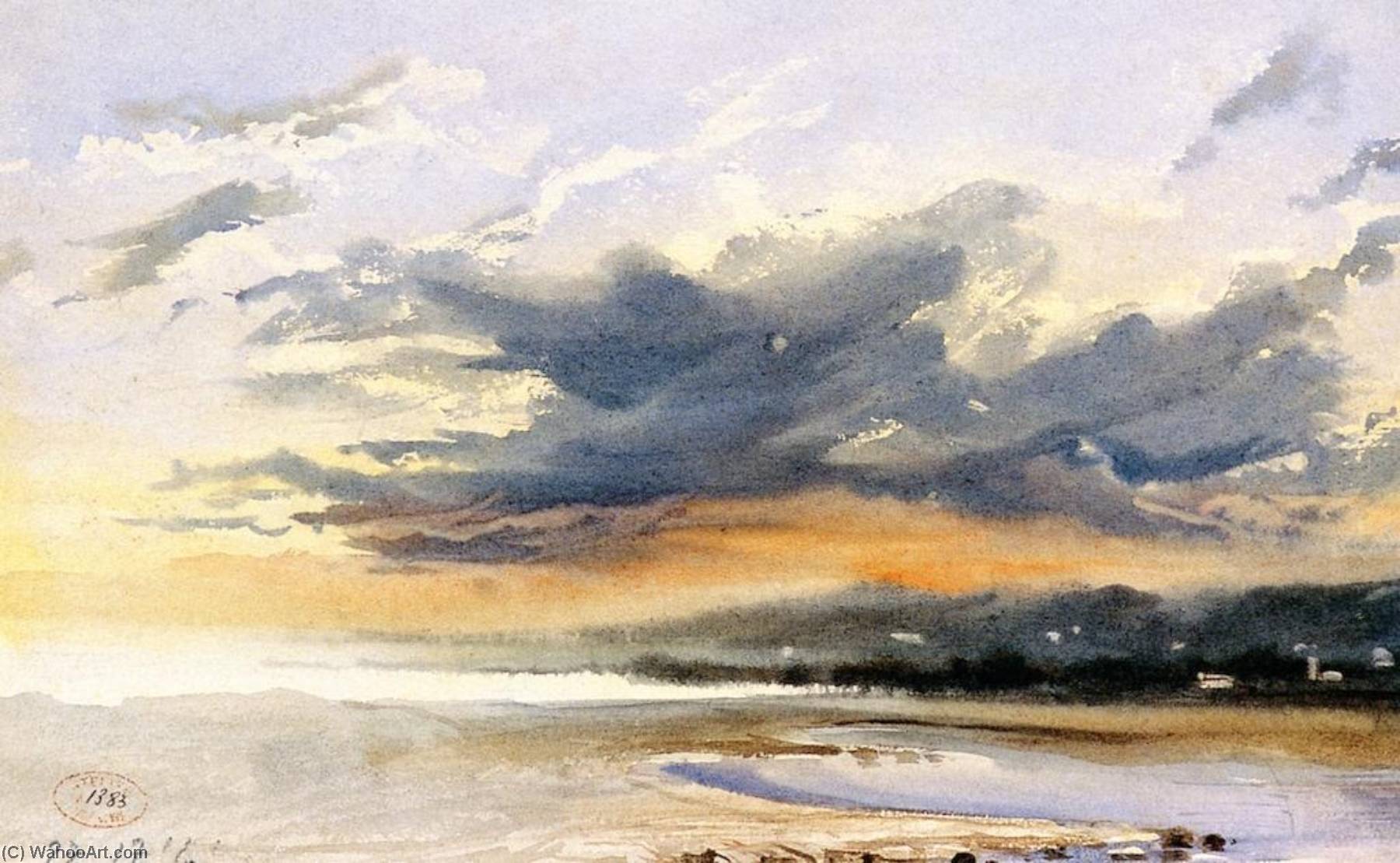 Marseille, Soleil Couchant Sir La Rade — Felix Francois Georges Philbert Ziem