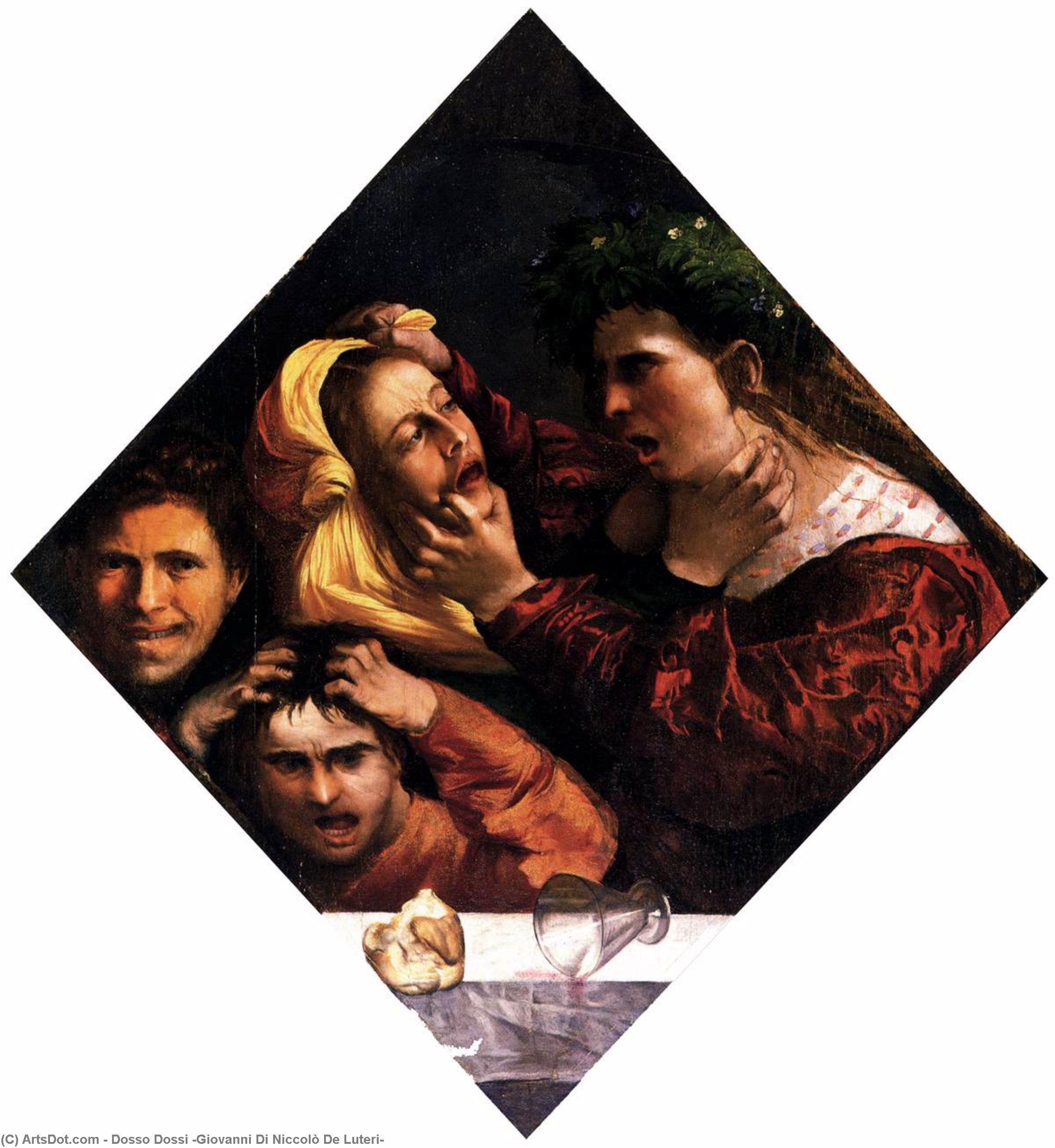 Anger Or The Tussle — Dosso Dossi (giovanni Di Niccolò De Luteri)
