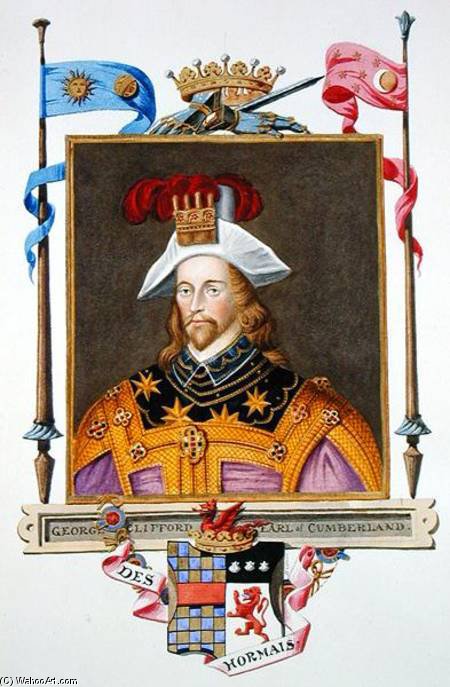 Portrait Of George Clifford 3rd Earl Of Cumberland From 'memoirs Of The Court Of Queen E — Sarah Countess Of Essex