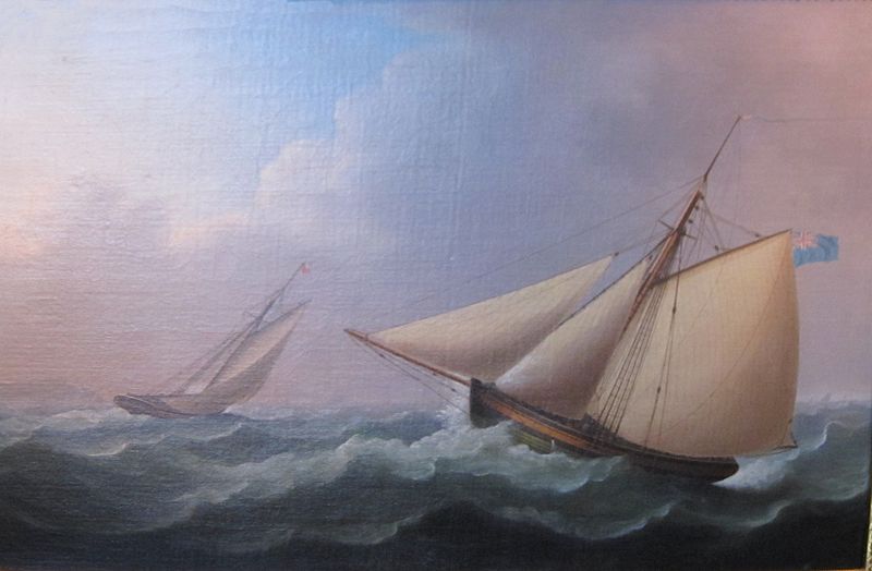 Cutters In Pursuit In A Stiff Breeze — Thomas Buttersworth