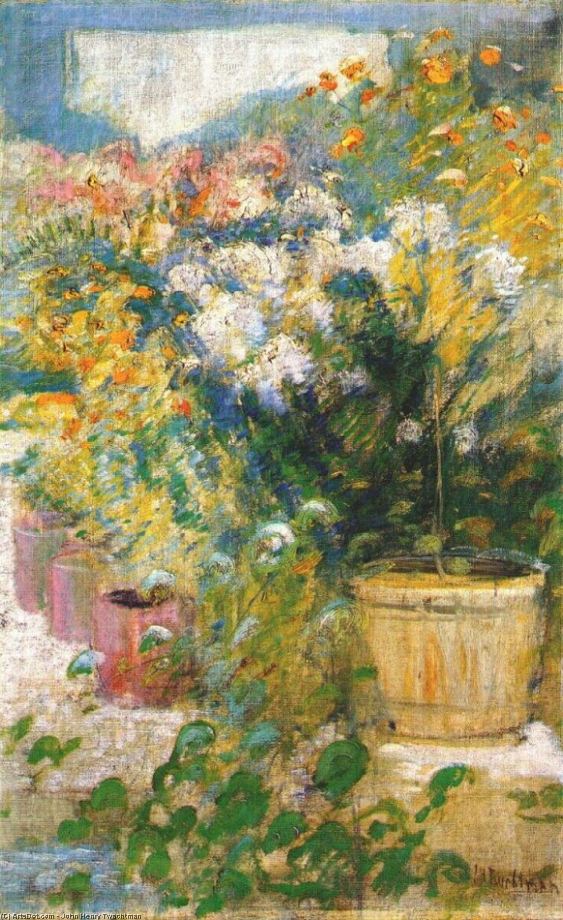 In The Greenhouse — John Henry Twachtman