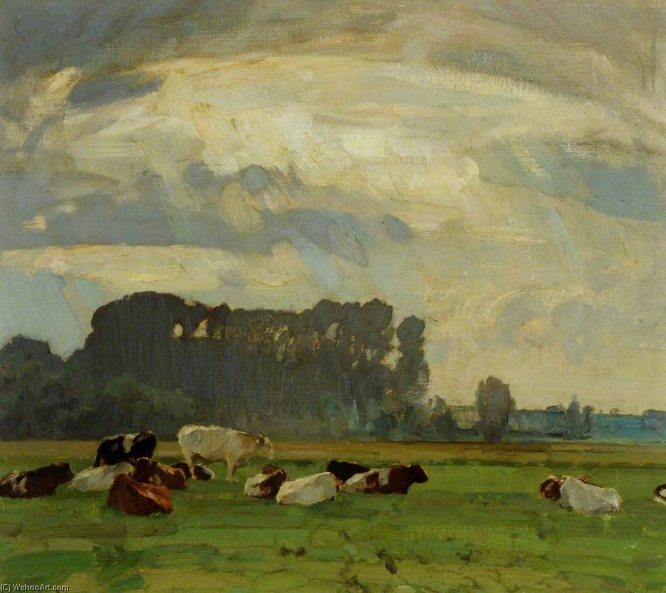 Cattle In A Field — Sir John Alfred Arnesby Brown