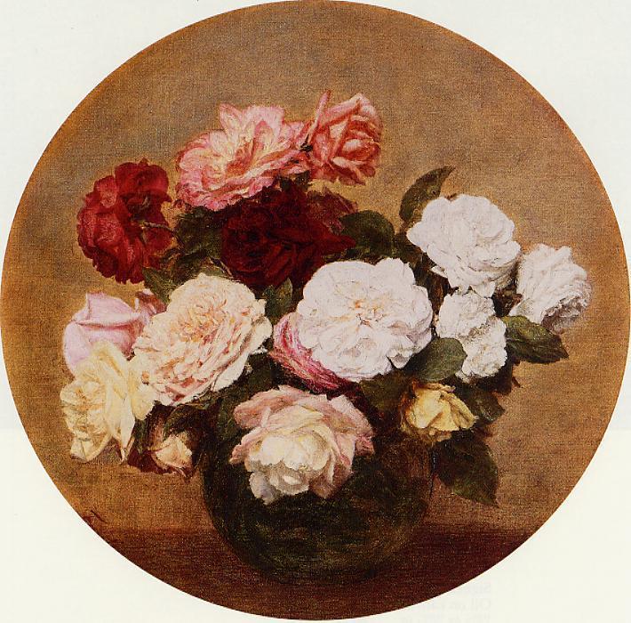 A Large Bouquet Of Roses — Henri Fantin-latour