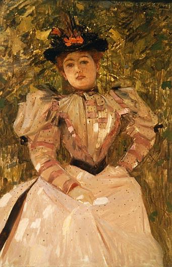 Jeune Femme En Robe Rose, (painting) — William De Leftwich Dodge