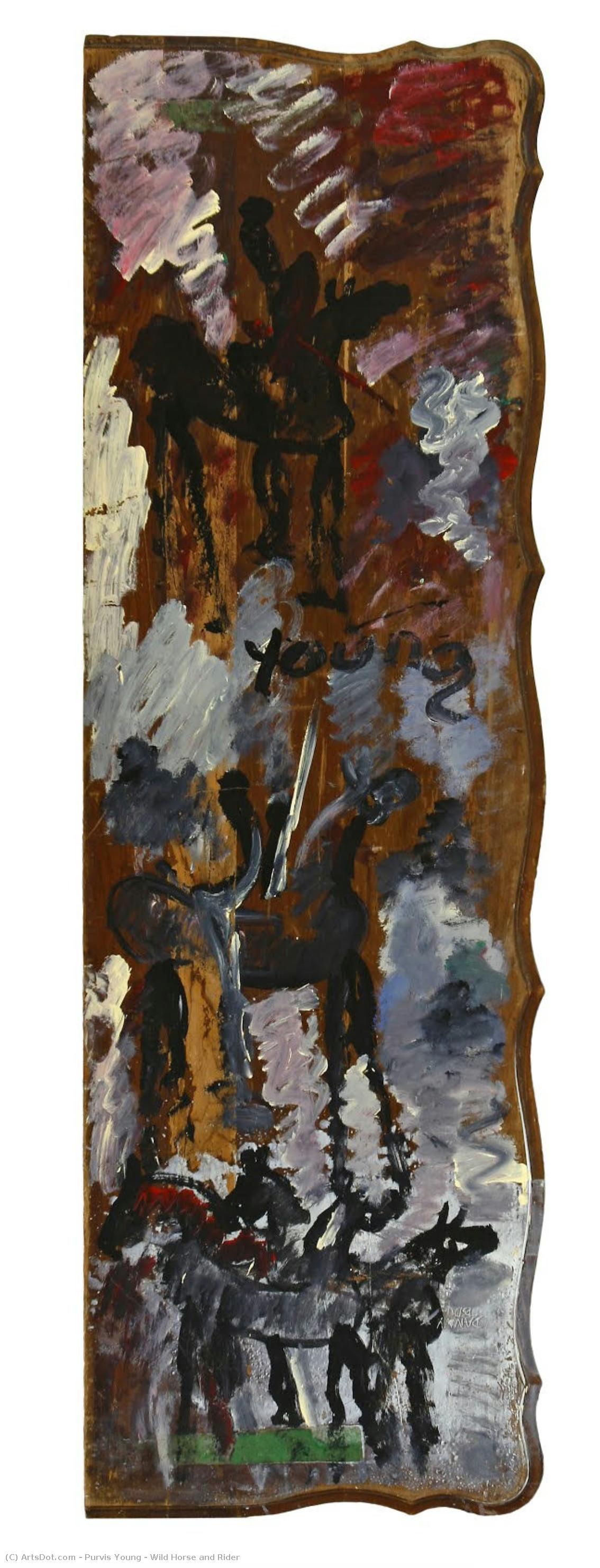Wild Horse And Rider — Purvis Young