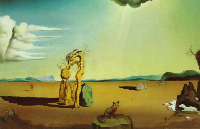 Nude In The Desert Landscape — Salvador Dalí