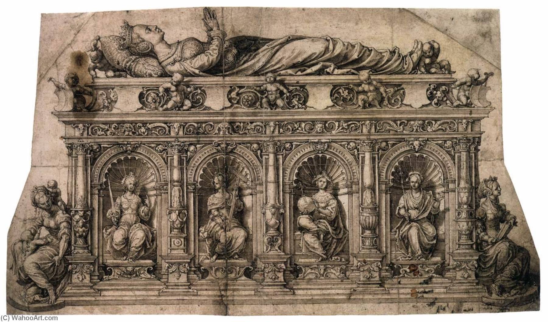 Design For The Tomb Of Isabella Of Austria — Jan Gossart