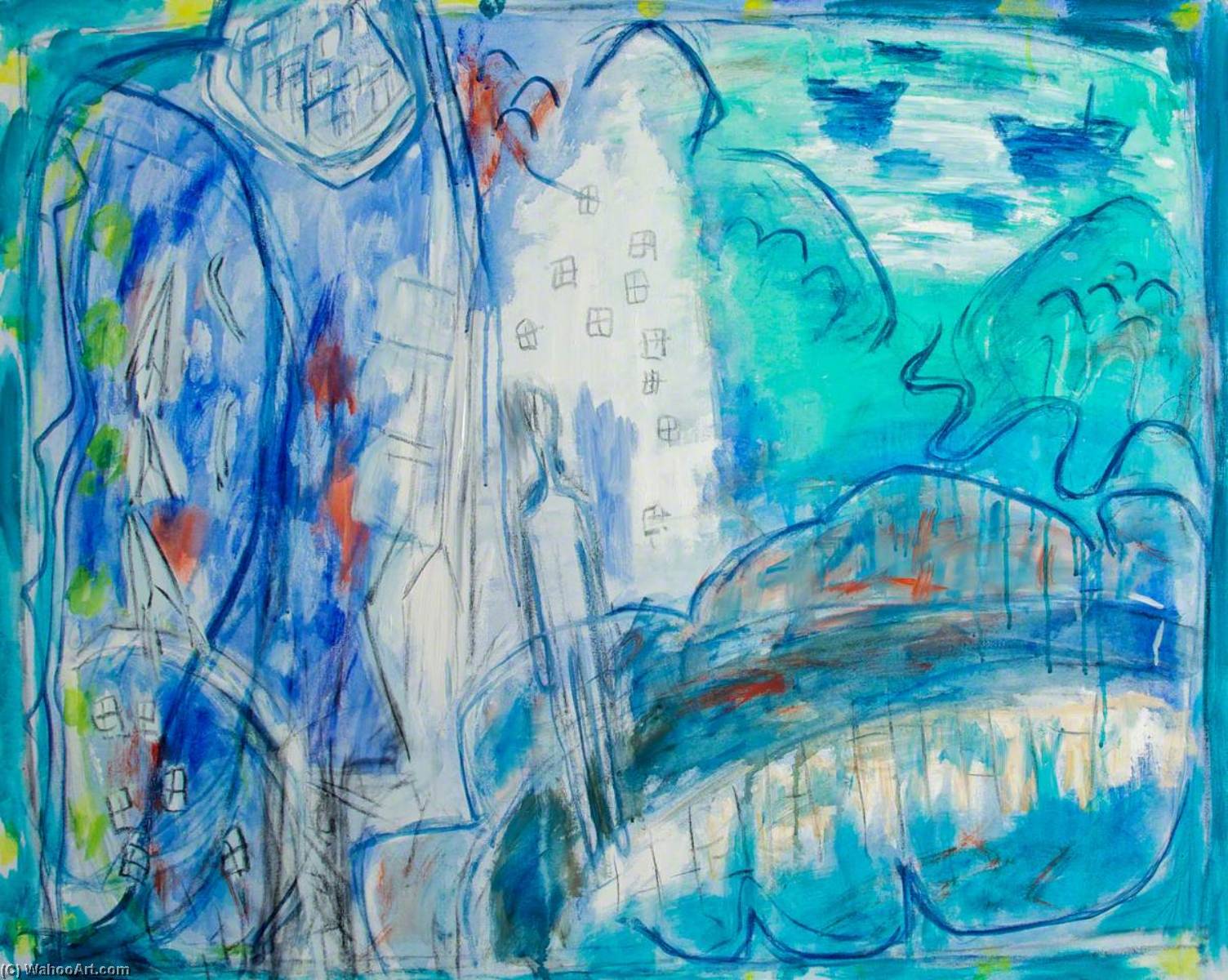 Street, Mountain And Sea (unfinished) — Ernest Zobole